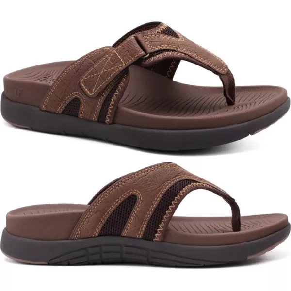 COFACE Mens Sandals with Arch Support Sport Recovery Beach Flip Flops for Men Outdoor Soft Thick Cushion Orthopedic Slides Sandal
