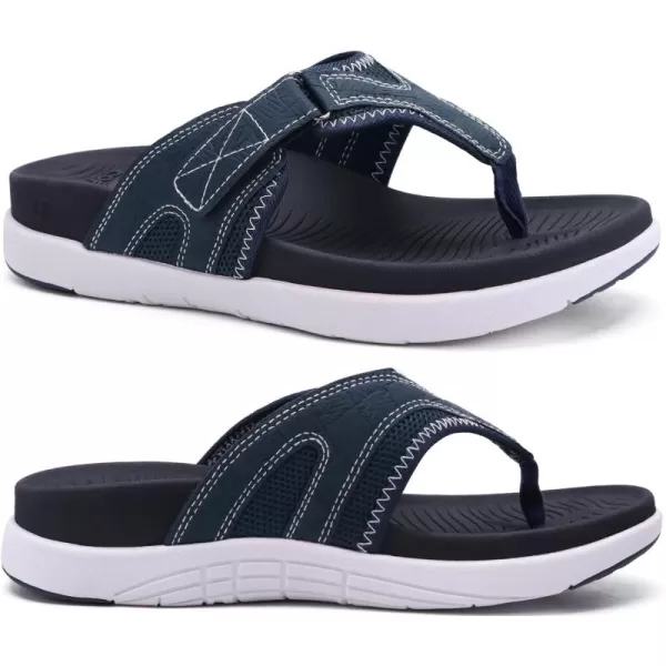 COFACE Mens Sandals with Arch Support Sport Recovery Beach Flip Flops for Men Outdoor Soft Thick Cushion Orthopedic Slides Sandal