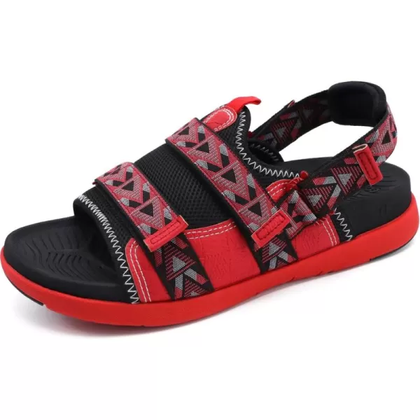 COFACE Mens Sport Beach Sandals with Arch Support Open Toe Leather Hiking Sandals for Man Outdoor Walking Sandals Men Water Shoes