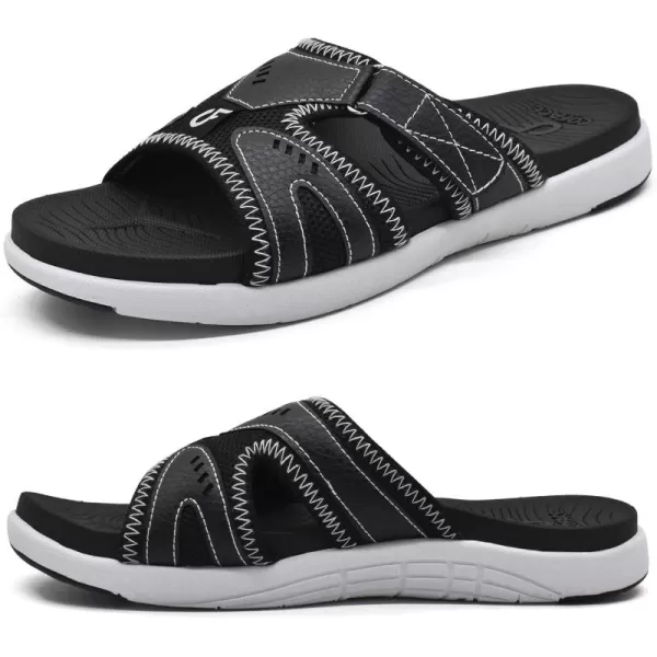 COFACE Mens Sport Recovery Sandals Plantar Fasciitis Soft Cushion Lightweight Orthotic Slides for Men