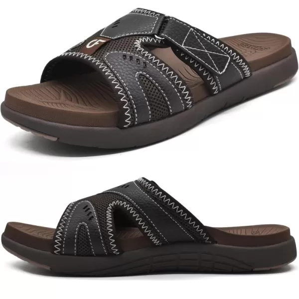 COFACE Mens Sport Recovery Sandals Plantar Fasciitis Soft Cushion Lightweight Orthotic Slides for Men