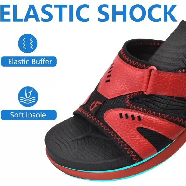 COFACE Mens Sport Recovery Sandals Plantar Fasciitis Soft Cushion Lightweight Orthotic Slides for Men