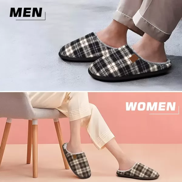 COFACE Unisex Mens Womens Cozy Memory Foam Scuff Slippers Casual Slip On Warm House Shoes Indoor/Outdoor Sandal Slippers With Arch Support Rubber Sole Size 4-15