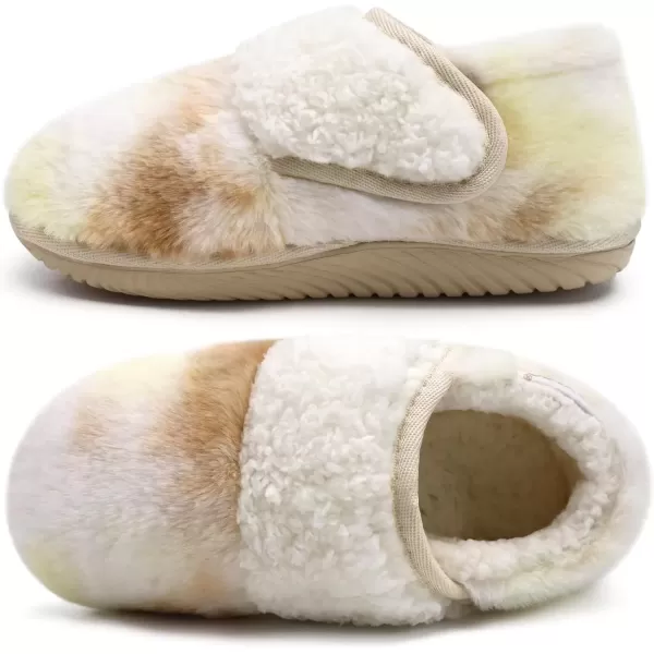 imageCOFACE Women House Slippers Memory Foam Fluffy Slippers Ladies House Shoes Indoor OutdoorBeige