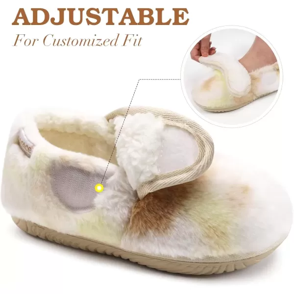 imageCOFACE Women House Slippers Memory Foam Fluffy Slippers Ladies House Shoes Indoor OutdoorBeige