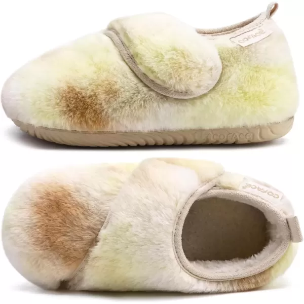 imageCOFACE Women House Slippers Memory Foam Fluffy Slippers Ladies House Shoes Indoor OutdoorBeige Choose One Size Up