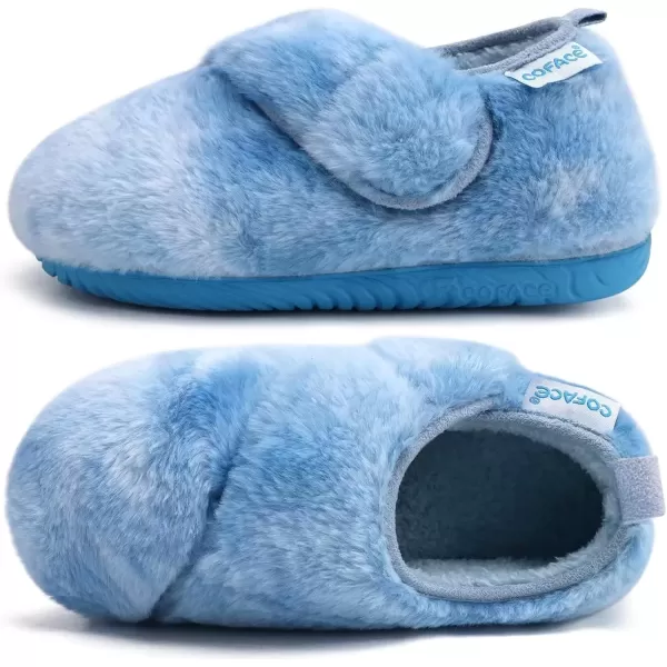 imageCOFACE Women House Slippers Memory Foam Fluffy Slippers Ladies House Shoes Indoor OutdoorBlue Choose One Size Up