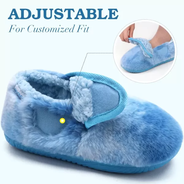 imageCOFACE Women House Slippers Memory Foam Fluffy Slippers Ladies House Shoes Indoor OutdoorSkyblue
