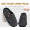 imageCOFACE Mens Memory Foam House Slippers Slip On Cozy Scuff Plaid Shoes IndoorOutdoor with Arch Support