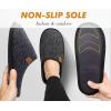 imageCOFACE Mens Memory Foam House Slippers Slip On Cozy Scuff Plaid Shoes IndoorOutdoor with Arch Support