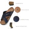 imageCOFACE Mens Sport Sandals with Arch Support Flip Flops for Men Orthotic Slides Adjustable Recovery Sandals for Plantar Fasciitis with Thick Cushion