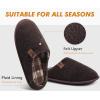 imageCOFACE Unisex Mens Womens Cozy Memory Foam Scuff Slippers Casual Slip On Warm House Shoes IndoorOutdoor Felt Sandal Slippers With Arch Support Rubber Sole Size 415Dark Brown