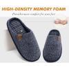 imageCOFACE Unisex Mens Womens Cozy Memory Foam Scuff Slippers Casual Slip On Warm House Shoes IndoorOutdoor Felt Sandal Slippers With Arch Support Rubber Sole Size 415Casual Blue