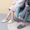 imageCOFACE Unisex Mens Womens Cozy Memory Foam Scuff Slippers Casual Slip On Warm House Shoes IndoorOutdoor Felt Sandal Slippers With Arch Support Rubber Sole Size 415Beige White