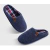 imageCOFACE Unisex Mens Womens Cozy Memory Foam Scuff Slippers Casual Slip On Warm House Shoes IndoorOutdoor Felt Sandal Slippers With Arch Support Rubber Sole Size 415Dark Blue