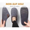 imageCOFACE Unisex Mens Womens Cozy Memory Foam Scuff Slippers Casual Slip On Warm House Shoes IndoorOutdoor Felt Sandal Slippers With Arch Support Rubber Sole Size 415Grey