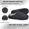 imageCOFACE Unisex Mens Womens Cozy Memory Foam Scuff Slippers Casual Slip On Warm House Shoes IndoorOutdoor Felt Sandal Slippers With Arch Support Rubber Sole Size 415New Black