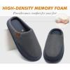 imageCOFACE Unisex Mens Womens Cozy Memory Foam Scuff Slippers Casual Slip On Warm House Shoes IndoorOutdoor Felt Sandal Slippers With Arch Support Rubber Sole Size 415Fashion Grey