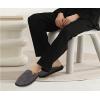 imageCOFACE Unisex Mens Womens Cozy Memory Foam Scuff Slippers Casual Slip On Warm House Shoes IndoorOutdoor Felt Sandal Slippers With Arch Support Rubber Sole Size 415Casual Black