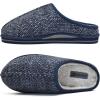 imageCOFACE Unisex Mens Womens Cozy Memory Foam Scuff Slippers Casual Slip On Warm House Shoes IndoorOutdoor Felt Sandal Slippers With Arch Support Rubber Sole Size 415New Blue