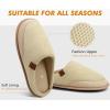 imageCOFACE Unisex Mens Womens Cozy Memory Foam Scuff Slippers Casual Slip On Warm House Shoes IndoorOutdoor Felt Sandal Slippers With Arch Support Rubber Sole Size 415Fashion Beige