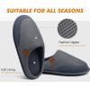 imageCOFACE Unisex Mens Womens Cozy Memory Foam Scuff Slippers Casual Slip On Warm House Shoes IndoorOutdoor Felt Sandal Slippers With Arch Support Rubber Sole Size 415Fashion Grey
