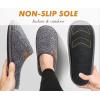 imageCOFACE Unisex Mens Womens Cozy Memory Foam Scuff Slippers Casual Slip On Warm House Shoes IndoorOutdoor Felt Sandal Slippers With Arch Support Rubber Sole Size 415Greyautumn
