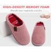imageCOFACE Unisex Mens Womens Cozy Memory Foam Scuff Slippers Casual Slip On Warm House Shoes IndoorOutdoor Felt Sandal Slippers With Arch Support Rubber Sole Size 415Light Pink