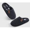 imageCOFACE Unisex Mens Womens Cozy Memory Foam Scuff Slippers Casual Slip On Warm House Shoes IndoorOutdoor Felt Sandal Slippers With Arch Support Rubber Sole Size 415Felt Black