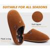 imageCOFACE Unisex Mens Womens Cozy Memory Foam Scuff Slippers Casual Slip On Warm House Shoes IndoorOutdoor Felt Sandal Slippers With Arch Support Rubber Sole Size 415Khaki
