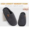 imageCOFACE Unisex Mens Womens Cozy Memory Foam Scuff Slippers Casual Slip On Warm House Shoes IndoorOutdoor Felt Sandal Slippers With Arch Support Rubber Sole Size 415Casual Black
