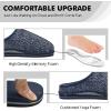 imageCOFACE Unisex Mens Womens Cozy Memory Foam Scuff Slippers Casual Slip On Warm House Shoes IndoorOutdoor Felt Sandal Slippers With Arch Support Rubber Sole Size 415New Blue