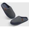 imageCOFACE Unisex Mens Womens Cozy Memory Foam Scuff Slippers Casual Slip On Warm House Shoes IndoorOutdoor Felt Sandal Slippers With Arch Support Rubber Sole Size 415Fashion Grey