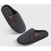 imageCOFACE Unisex Mens Womens Cozy Memory Foam Scuff Slippers Casual Slip On Warm House Shoes IndoorOutdoor Felt Sandal Slippers With Arch Support Rubber Sole Size 415Casual Black
