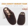 imageCOFACE Unisex Mens Womens Cozy Memory Foam Scuff Slippers Casual Slip On Warm House Shoes IndoorOutdoor Felt Sandal Slippers With Arch Support Rubber Sole Size 415Dark Brown
