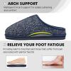 imageCOFACE Unisex Mens Womens Cozy Memory Foam Scuff Slippers Casual Slip On Warm House Shoes IndoorOutdoor Felt Sandal Slippers With Arch Support Rubber Sole Size 415New Blue