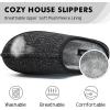 imageCOFACE Unisex Mens Womens Cozy Memory Foam Scuff Slippers Casual Slip On Warm House Shoes IndoorOutdoor Felt Sandal Slippers With Arch Support Rubber Sole Size 415New Black