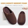 imageCOFACE Unisex Mens Womens Cozy Memory Foam Scuff Slippers Casual Slip On Warm House Shoes IndoorOutdoor Felt Sandal Slippers With Arch Support Rubber Sole Size 415Fashion Dark Brown
