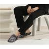 imageCOFACE Unisex Mens Womens Cozy Memory Foam Scuff Slippers Casual Slip On Warm House Shoes IndoorOutdoor Felt Sandal Slippers With Arch Support Rubber Sole Size 415Plaid Grey
