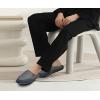 imageCOFACE Unisex Mens Womens Cozy Memory Foam Scuff Slippers Casual Slip On Warm House Shoes IndoorOutdoor Felt Sandal Slippers With Arch Support Rubber Sole Size 415Fashion Grey
