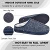 imageCOFACE Unisex Mens Womens Cozy Memory Foam Scuff Slippers Casual Slip On Warm House Shoes IndoorOutdoor Felt Sandal Slippers With Arch Support Rubber Sole Size 415New Blue