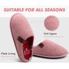imageCOFACE Unisex Mens Womens Cozy Memory Foam Scuff Slippers Casual Slip On Warm House Shoes IndoorOutdoor Felt Sandal Slippers With Arch Support Rubber Sole Size 415Light Pink