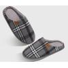 imageCOFACE Unisex Mens Womens Cozy Memory Foam Scuff Slippers Casual Slip On Warm House Shoes IndoorOutdoor Felt Sandal Slippers With Arch Support Rubber Sole Size 415Plaid Grey