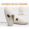 imageCOFACE Unisex Mens Womens Cozy Memory Foam Scuff Slippers Casual Slip On Warm House Shoes IndoorOutdoor Felt Sandal Slippers With Arch Support Rubber Sole Size 415Beige White