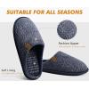 imageCOFACE Unisex Mens Womens Cozy Memory Foam Scuff Slippers Casual Slip On Warm House Shoes IndoorOutdoor Felt Sandal Slippers With Arch Support Rubber Sole Size 415Casual Blue