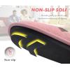 imageCOFACE Unisex Mens Womens Cozy Memory Foam Scuff Slippers Casual Slip On Warm House Shoes IndoorOutdoor Felt Sandal Slippers With Arch Support Rubber Sole Size 415Light Pink
