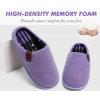 imageCOFACE Unisex Mens Womens Cozy Memory Foam Scuff Slippers Casual Slip On Warm House Shoes IndoorOutdoor Felt Sandal Slippers With Arch Support Rubber Sole Size 415Light Purple