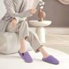 imageCOFACE Unisex Mens Womens Cozy Memory Foam Scuff Slippers Casual Slip On Warm House Shoes IndoorOutdoor Felt Sandal Slippers With Arch Support Rubber Sole Size 415Light Purple