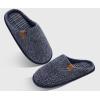 imageCOFACE Unisex Mens Womens Cozy Memory Foam Scuff Slippers Casual Slip On Warm House Shoes IndoorOutdoor Felt Sandal Slippers With Arch Support Rubber Sole Size 415Casual Blue