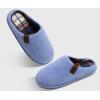imageCOFACE Unisex Mens Womens Cozy Memory Foam Scuff Slippers Casual Slip On Warm House Shoes IndoorOutdoor Felt Sandal Slippers With Arch Support Rubber Sole Size 415Light Blue